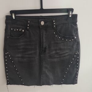 Forever 21 Studded Denim Skirt